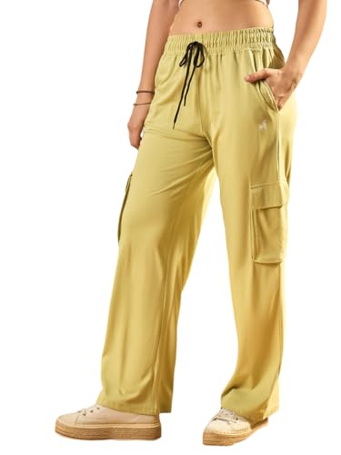 Image of Modeve Women's Cargo Style Track Pants - Summer Cotton Blend