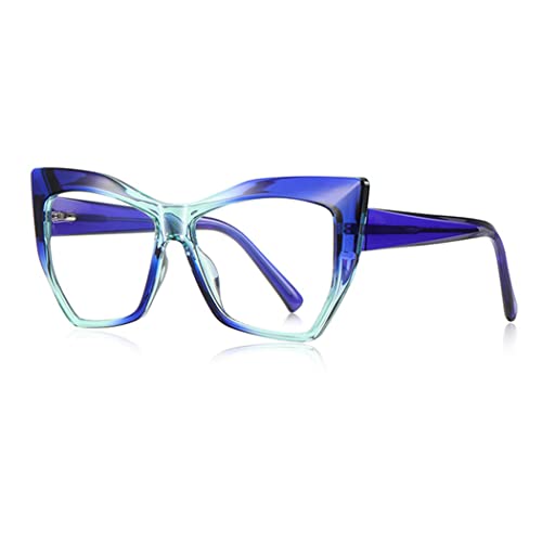 Reading Glasses for Women Stylish Oprah-Style Readers with Blue Light Blocking and Spring Hinge (Gradient blue, 1.75, multiplier_x)