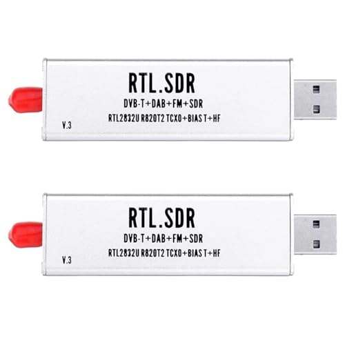 Bloepum 2X 0.1MHz-1.7GHz TCXO RTL SDR Receiver R820T2 USB RTL-SDR Dongle with 0.5Ppm TCXO SMA MJZSEE A300U Tester