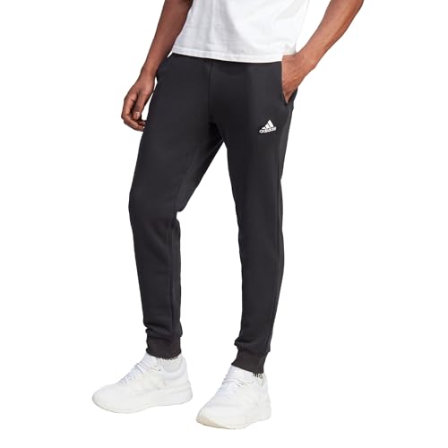 Essentials Fleece Tapered Cuffed Pants S uomo nero