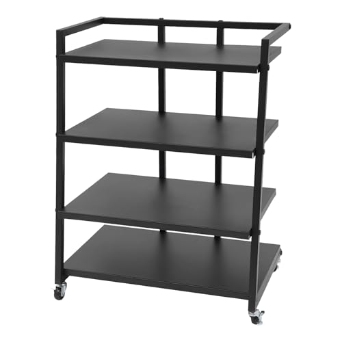 Rack con ruedas de 4 niveles con alta capacidad de carga para estudios 5