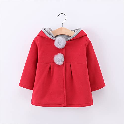 Thick Hooded Jacket for Kids Girls Long Sleeve Button 𝗕unny Ears Outwear Winter Thermal Warm Windproof Coat2
