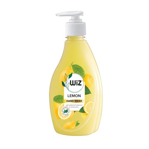Image of Wiz Lemon Handwash Liquid Soap Dispenser Bottle - 450ml | Germ Protection | Hand Wash with Added pH-Balanced & Moisturizers for Soft & Gentle Hands | Suitable for all Skin Types