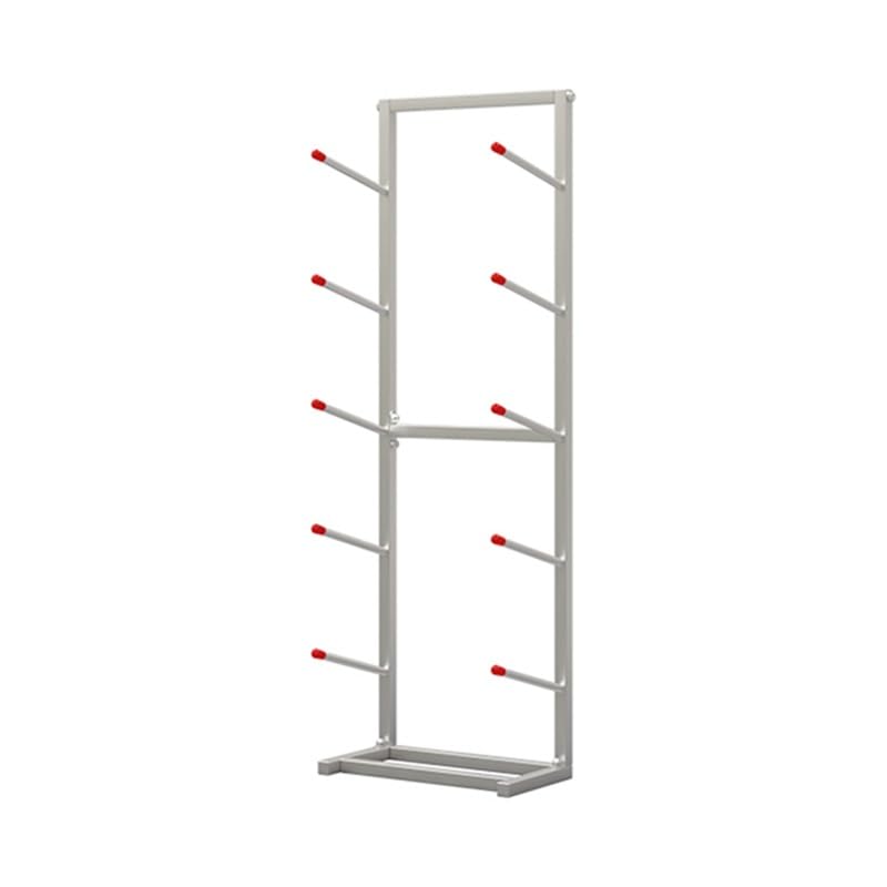 PFCDZDU 4/7-Tiers Skateboard Storage Racks, Floor Snowboard Display Stand, Home Gym Double Sided Skateboard Organize Holder for Skis/Scooter/Longboard(Silver,37x30x110cm)