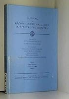 Manual on Recommended Practices in Spectrophotometry B000FMP87S Book Cover