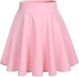 Avidlove Women's High Waist Mini Skirt Pleated Skater Skirt Casual Tennis School Skirt Sexy Schoolgirl Party Cosplay Short Skirt Pink L