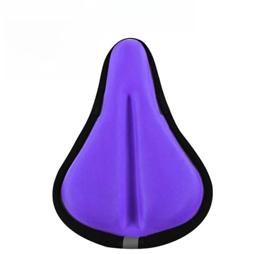 ZITIXO 子供用ジェルバイクシートクッションカバー ン 自転車用サドル 超肉厚 お尻痛く 衝撃吸収 装着簡単 防水カバー付き 快適 通勤 通学 蒸し暑くない ない ロードバイク/クロスバイク/マウンテンバイク 男の子&女の子向け (通常款,パープル)