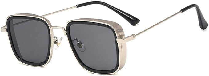 Eymen I Kabir Singh Steam punk Square glasses Men's Aviator Sunglasses UV400