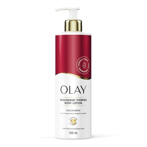 Olay Niacinamide Regenerist Body Lotion 24HR Moisturising Cream for Full Body Skin Care Defies Aging with Niacinamide Vitamin B5 B3 Glycerin Smooth and Moisturised Skin No Greasy Residue 500ml