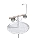 PawHut Bird Stand, Parrot Stand with Wheels, Perches, Stainless Steel Feed Bowls, Round Tray, Bird Play Stand for Indoor Outdoor, White