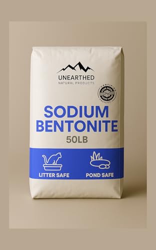 Unearthed Sodium Bentonite Clay Premium Pond Sealer Industrial Absorbent & Natural OdorControl Powerhouse 50 lbs