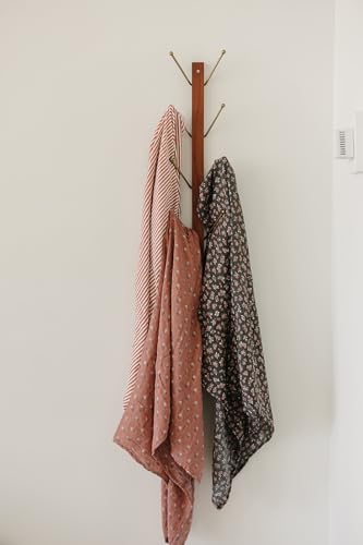 Image of Mebie Baby Pink Stripes Muslin Swaddle, Modern and Neutral Blanket for Baby Girl or Boy, 0-3 Month, Comfy Wrap