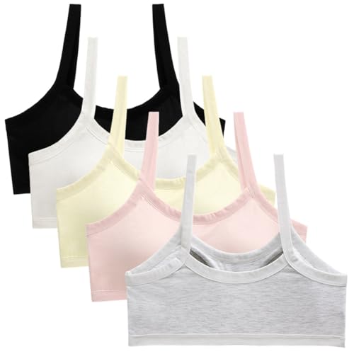 Teen Girls Seamless Training Bra Cotton Cami Wireless Bras Elastic