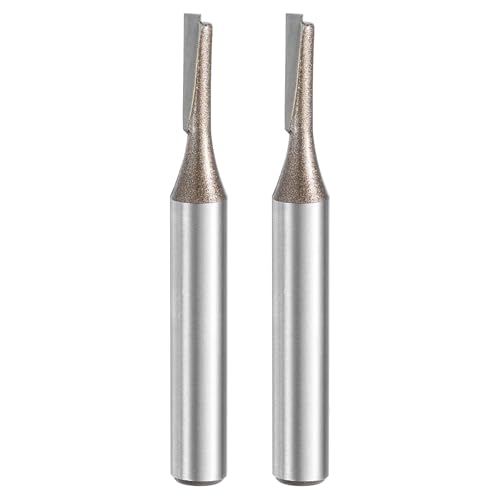 HARFINGTON 2pcs Straight Router Bit 1/4 Inch Shank 1/8