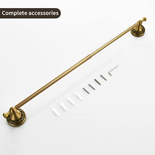 Leyden LY-GJ-F8301 Antique Towel Bar,Adjustable Towel Holder Rod Brass Bathroom Accessories Expandable 15.2 To 27.8 Inch Vintage Wall Mount thumb #8