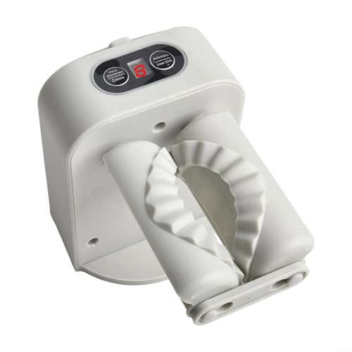 Electric Ravioli Shaper Automatic Dumpling Maker Machine For Home Kitchen DIY Parent-Child Activities, Gray,With Non-Slip Base