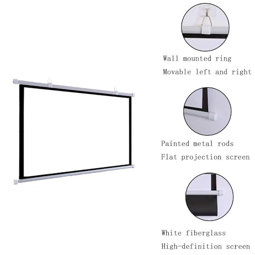 Pantalla manual de proyector 72 pulgadas 16:9 miniatura 2