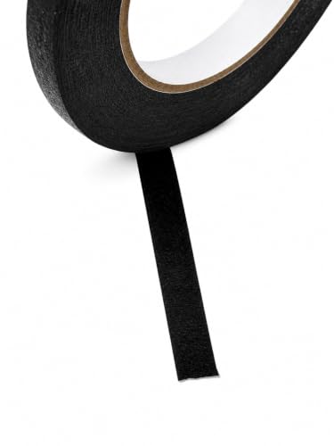 Image of Black Garment Adhesive Tape - 3 /8 inch x 60 Yards, 3 Rolls | Precision Marking & Draping Tape for Tailors, Dry Cleaners, Fashion Design Students, Pattern Makers & Clothing Manufacturers