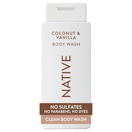 Native Body Wash Contains Naturally Derived Ingredients | For Women & Men, Sulfate, Paraben, & Dye Free Leaving Skin Soft and Hydrated | Coconut & Vanilla 18 oz
