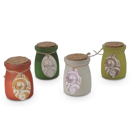 DLM099923 (kit 12 PEZZI) Candele Profumate Assortite 5,8x 8 CM circa - Bomboniera Matrimonio Nascita Battesimo Comunione Cresima Compleanno