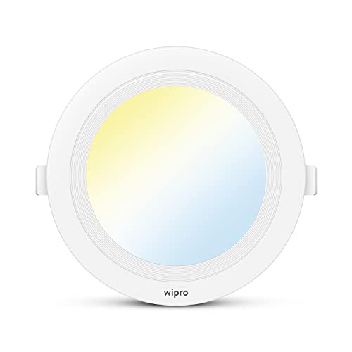 Image of Wipro Garnet 15W Smart Panel Ceiling Light | CCT, White Tuneable & Dimmable | Control with Mobile App via Bluetooth | Gateway Required for Controlling through internet & Alexa /Google Asst. | Pack of 1