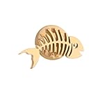 パンクスタイル 中空魚骨 ステンレススチール フィッシュブローチ ブラックスーツアクセサリー ウェディングマッチングピン, free size, ステンレス鋼, 宝石 na