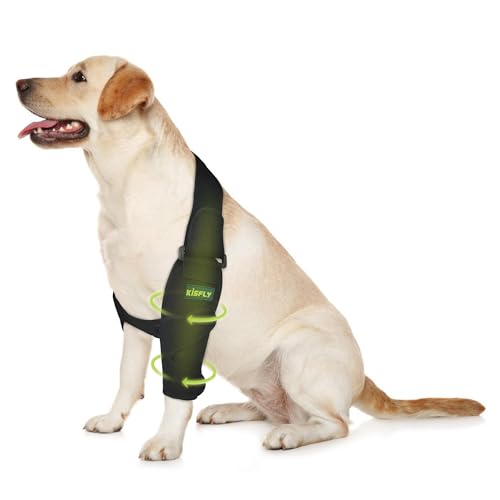 Image of Dog Front Leg Brace for Dogs, Elbow & Shoulder Support for Elbow Hygroma, Arthritis, Dysplasia & Calluses, Prevent Licking Wounds, Left Leg Size M