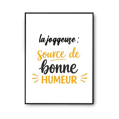 Affiche la joggeuse cadeau humour parfait pour un anniversaire