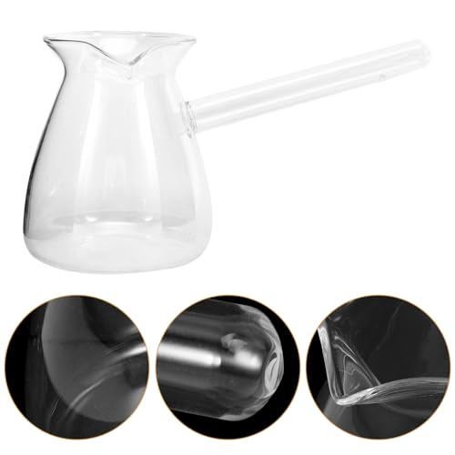 Jarra de cristal resistente al calor de 650ml con mango cómodo para café y leche 8