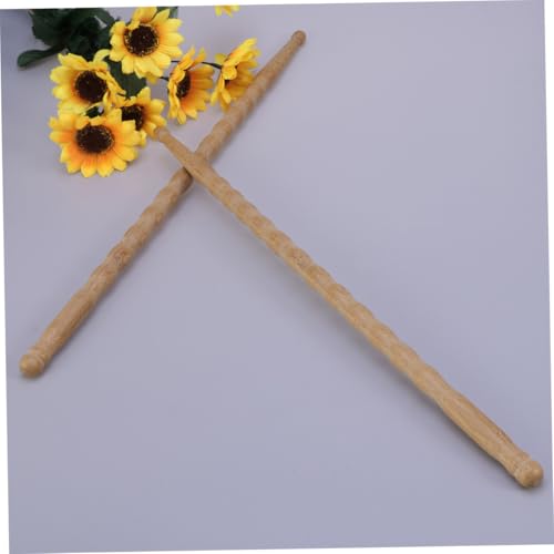Juego de baquetas de bambú, color negro y rosa, tamaño M, para batería y percusión miniatura 4