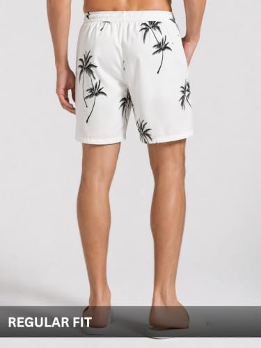 Image of Leriya Fashion Men's Rayon Printed Shorts | Elastic Waist Printed Summer Outfit | Relaxed Fit Casual Short's with Pockets | Lightweight Beach & Lounge Wear | Gym Boxer Shorts for Men