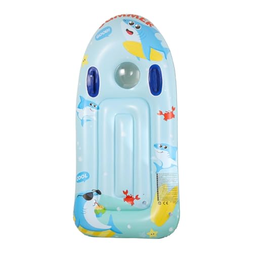 Planche de surf gonflable enfants avec poignées solides et motif requin rigolo en PVC