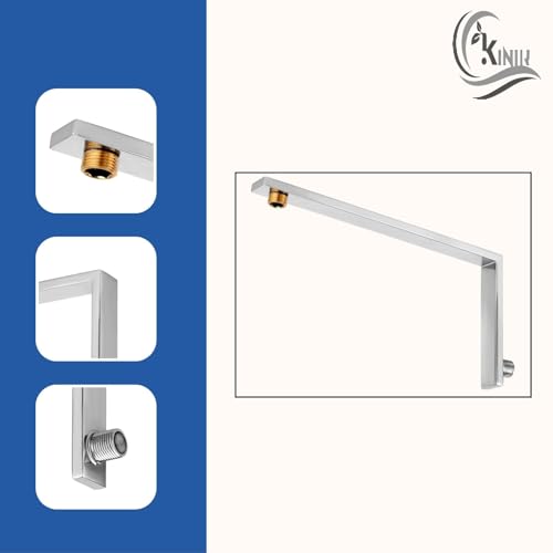 Image of KINIK 18-Inch (L) Type Stainless Steel Wall Mounted Shower Arm for Bathroom & Home /Shower Aram Only for Any type of Shower Head