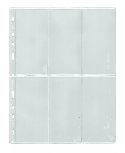 COLLECTOR - 10x Pages A4 avec 6 Compartiments pour médailles, décorations, Petits Billets, Tickets et Cartes de Jeu - Type 6