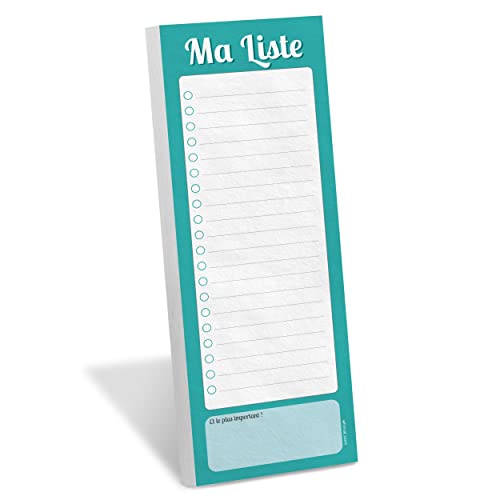 Bloc notes magnétique MA LISTE pour toute la famille à mettre sur votre frigo et ne plus rien oublier - Pour liste de courses / Todo List / Pense bête -...