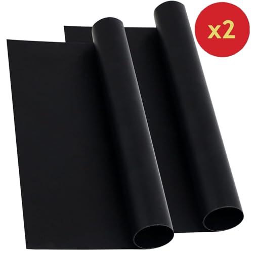 SPARES2GO Oven Liner Non Stick (2 Pack) - Large Universal Teflon Baking Mat Bottom Cooker Protector Heavy Duty Clean Fan Assisted Oven Liners (40 x 50 cm)