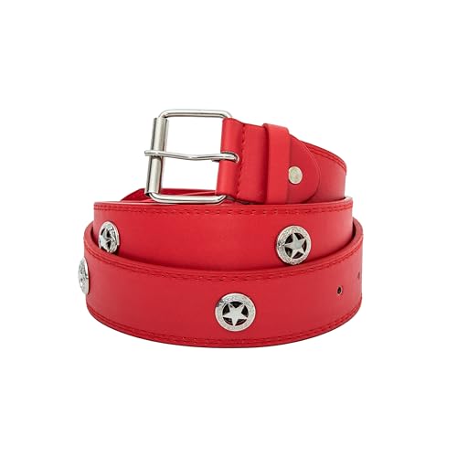 Classic Red LED Holiday Party Belt, Metal Hip Hop Collection