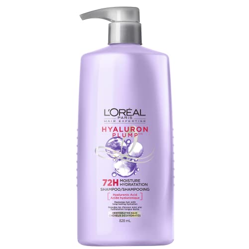 L'Oréal Paris Hair Expertise Hyaluron Plump Hydrating Shampoo with Hyaluronic Acid, for All Types of Dry Hair, Deeply Replumps with Hydration, Moisture and Bounce, 828ml view 8