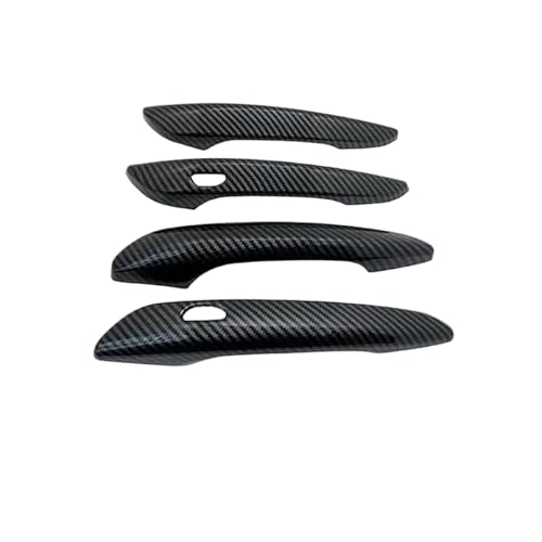 ドアハンドルカバー カーボンファイバー クローム と互換性がある マツダ CX-60 CX60 KH 2022-2024 2023 2025 ステッカー 傷防止 トリムセット カーアクセサリー(Carbon Fiber)