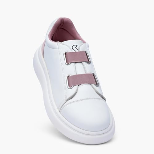 Image of SOLETHREADS Peach Sneakers for Women|Casual Shoes|Comfortable|Stylish|Trendy| Lightweight |Party Shoes for Women