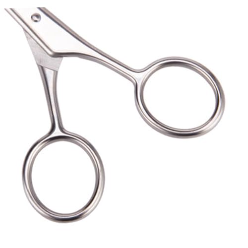 SAFIGLE 2 pezzi Forbici per Barba e Baffi in Acciaio Resistente Taglio Preciso per Uomo per Barbiere e Uso Domestico Lame Affilate Antiruggine con Finitura Specchiata