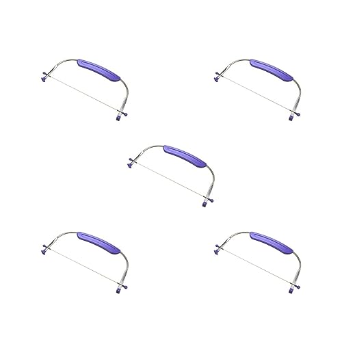 Adoorniequea Juego de 5 sierras de acero inoxidable con alambre ajustable para cortar tartas
