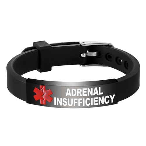 Medical Alert Bracelet Dual-Sided Custom Engraved ID Identification Personalized Wristband for Women Adjustable Band Security Clasp