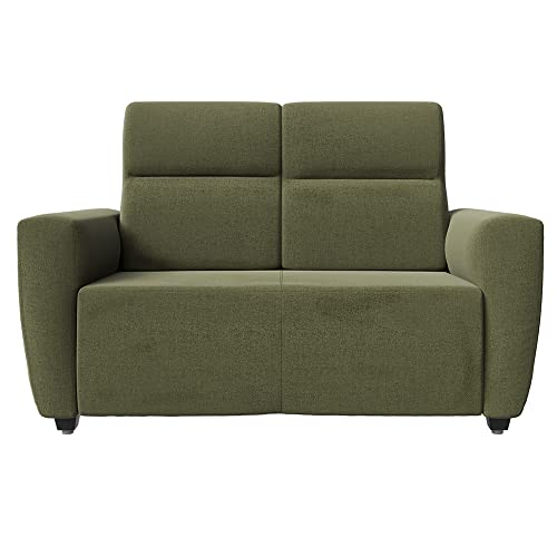 Image of Wakefit Sofa Set | 3 Year Warranty | Sofa 5 Seater, 5 Seater Sofa for Living Room, Wooden Sofa Set, Sofa Set 3+2 Seater - Belize(Reflection : Green)