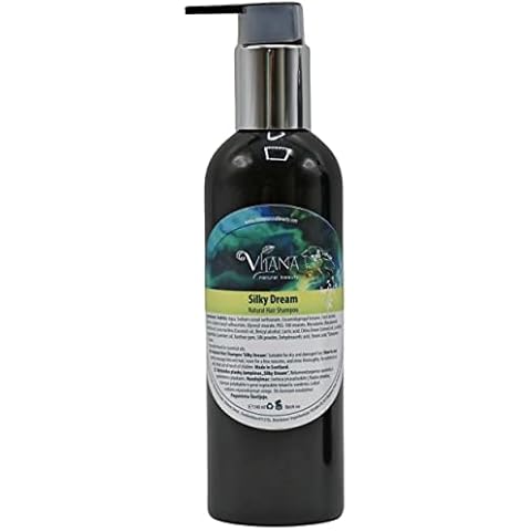 Natural Hair Shampoo - Silky Dream 240ml by Vilana | Natural Shampoo - Nourishes & Helps Restore Healthy Hair Structure | Sulphate Free Hair Shampoo for Damaged Hair | Suitable for Dry & Tangled Hair Cover