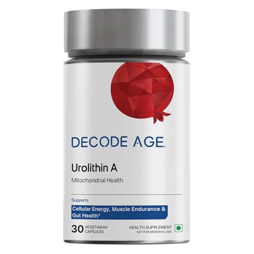 Image of Decode Age Urolithin A 500 mg | Clinically Studied Longevity Supplement for Strength, Endurance & Cellular Renewal | Non-GMO | Urolithin A Supplement for Men and Women