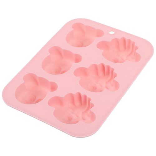 ROMISBABA Molde de Silicona para Chocolate Forma de Oveja Molde Antiadherente para Repostería DIY Resistente Altas Temperaturas para Bombones y Dulces Caseros Color Rosa