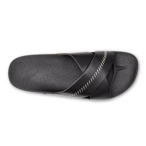 Image of OluKai Kipe'a Olu Women's Slide Sandal, Premium Leather, Relaxed & Dressy Design For Any Occasion, All-Day Comfort & Fit