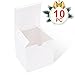 MESHA Small White Gift Boxes 4x4x4'' 10 Pack, Gift Boxes with Lids for Bridesmaid Gifts, Groomsmen, Godmother, Wedding & Party Favor, Bridal Shower, Cupcake Boxes