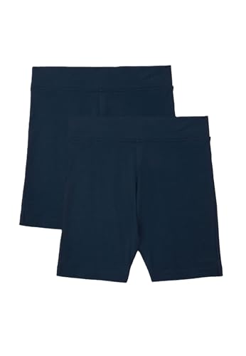 Marks & Spencer Pack de 2 Pantalones Cortos de Ciclista Escolares de algodón para Chicas (2-16 años) Mezcla De Azul Marino Niñas 13-14 años